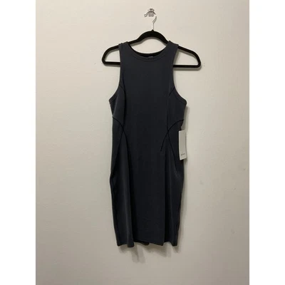 NWT Lululemon Black Ribbed Softstreme Slim-Fit Tank Dress Size 8 - Image 1 of 4