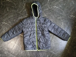 Eddie Bauer Boys Jacket Size Small Reversible Full Zip Grey Fleece - Picture 1 of 6
