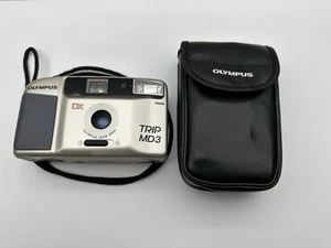 Olympus Trip MD3 35mm Point & Shoot Film Camera Gold And Black Cleaned Tested - Picture 1 of 14
