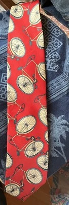 Corbata de seda roja para bicicleta Land’s End para hombre Foto 1 de 4