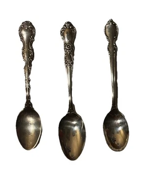 3 посеребренные кофейные ложки Birk's & 1847 Roger's (#408) - Изображение 1 из 4