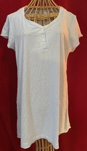 EILEEN WEST Light Blue Cap Sleeve Knee Length Knit Nightgown Size L - Picture 1 of 5