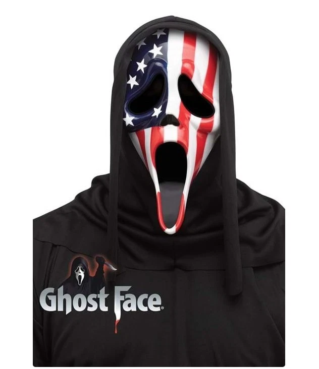 Patriotic Ghostface Mask - Scream - USA - Costume Accessory - One Size - Image 1 of 1
