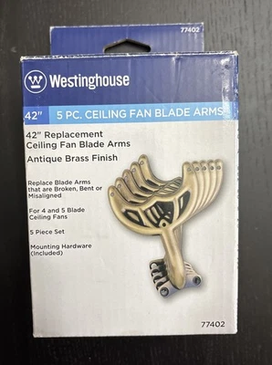 Westinghouse 42" Ceiling Fan Blade Arms Replacements 5 pk. (77402) New Open Box - Image 1 of 4