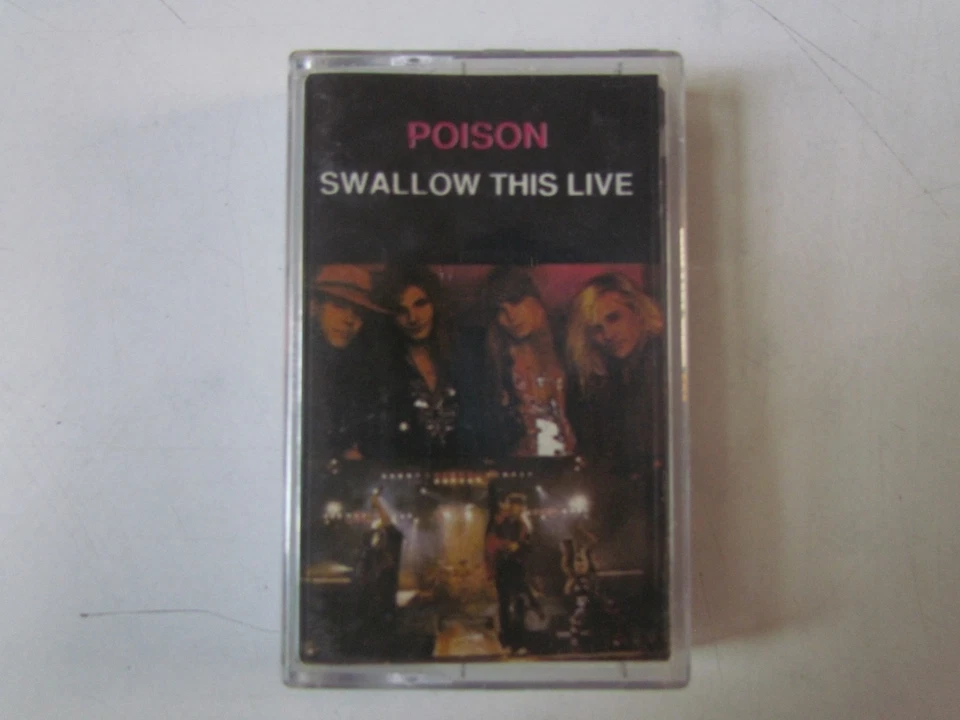 POISON - HARD ROCK - WHITE PAPER LABEL - SPAINSH TITLES - TAPE CASSETTE PERU - Image 1 of 4