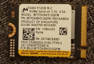 Micron 512Gb M.2 2230 SN740 512gb do PC Steam Deck ASUS - Zdjęcie 1 z 3