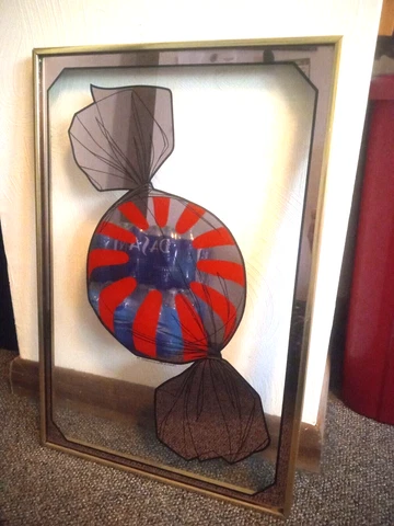 MID CENTURY Art Deco Wall Mirror Etched Glass PEPPERMINT M. STEHRENBERGER BAR Cover