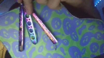 Nuevo Cuchillo de Entrenamiento Mariposa Peine Entrenador Metal No Afilado Herramienta de Práctica Opaca Foto 1 de 2