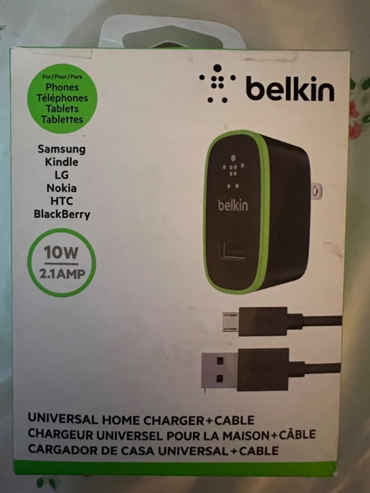 Belkin Universal Home Charger with Micro USB ChargeSync Cable Black - Image 1 of 2