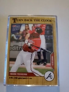Topps 2020 ahora retrocede la tarjeta del reloj Atlanta Braves Mark Teixeira #84 - Imagen 1 de 2
