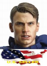 1/6 Chris Evans Captain America 6.0 Head Sculpt Angry version for phicen ❶USA❶