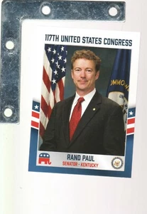 Tarjetas fascinantes 2021 Congreso de los Estados Unidos #34 Rand Paul GOP KY SENATE CANDIDATO POTUS - Imagen 1 de 2