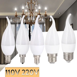 3W LED Bulb Flame Candle Light Dimmable E12 E26 E27 E14 B22 B15 Chandelier Lamp - Picture 1 of 12