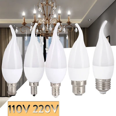 3W LED Bulb Flame Candle Light Dimmable E12 E26 E27 E14 B22 B15 Chandelier Lamp - Image 1 of 4