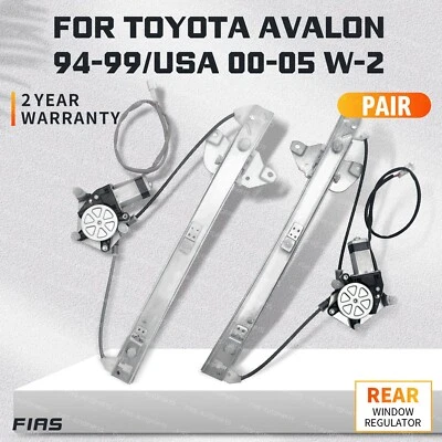 Pair Rear LH+RH Electric Window Regulator  W/2 Pins For Toyota Avalon 2000-2005 - image 1 of 4