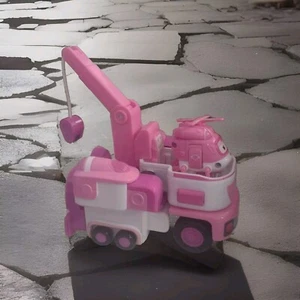 Remolque de rescate Super Wings Dizzy's con mini figura rosa y avión transformador - Imagen 1 de 5