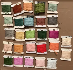DMC Embroidery Floss Lot of 27 Labeled Cotton Thread on Cards Lot #46 - Picture 1 of 7
