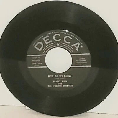 Ernest Tubb  Wilburn Brothers How Do We Know / Mr Bluebird 7" VG+ 1959 Decca - Image 1 of 2