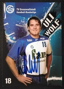 5997 Uli Wolf TV Großwallstadt balonmano tarjeta de autógrafo firmada 2007/08 - Imagen 1 de 2