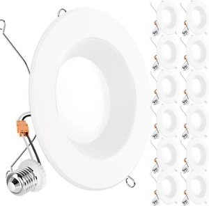 Sunco 12 Pack Retrofit LED Recessed 6 Inch, 6000K Daylight Deluxe, Dimmable Can - Picture 1 of 4