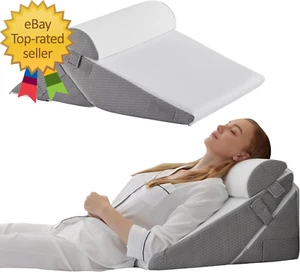 Wedge Pillow Headboard 3PCS Orthopedic Bed Wedge Pillows Set for after Surgery A - Picture 1 of 8