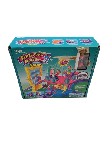 Vintage 1996 Tyco Skate City n the Roller Girls Salon Playset New Open Box Cover