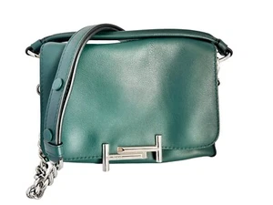 Tod’s Tasche Timeless Leder Grün Hardware Silber Schultertasche Handtasche Kette - Bild 1 von 15