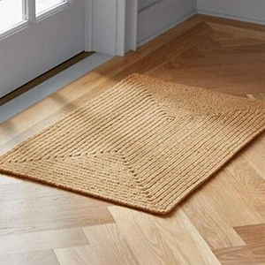 Pure Natural Jute Rug Runner Braided Style Carpet Rustic look Living Area Rug - Picture 1 of 3