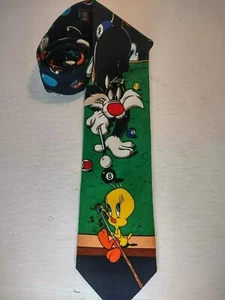 Vintage 1994 Looney Tunes Mania Men's Neck Tie Sylvester and Tweedy C4T - Picture 1 of 5