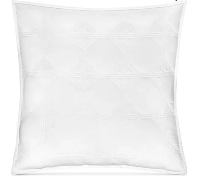 Hotel Collection Basic Cane Quilted 2 EURO Shams WHITE $270 - Image 1 of 4