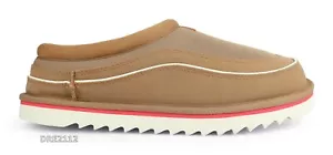 UGG Tasman Cali Wave Chestnut Birch Leather Fur Slippers Mens Size 11 -NIB- - Picture 1 of 6