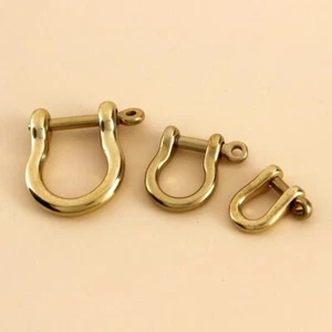 1Pcs Carabiner D Bow Shackle Fob Key Ring Keychain Hook Buckle Connector Joint - Picture 1 of 30