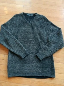 Consensus Men's Crew Neck Holiday Sweater Black/Grey Long Sleeve - Picture 1 of 2
