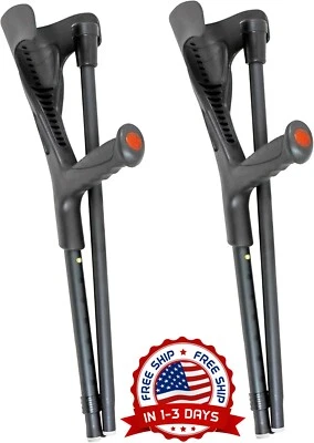 Par De Muletas De Antebrazo, Muletas De Antebrazo Plegables, Ligeras Y Ajustables - Изображение 1 из 4