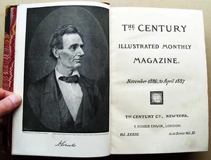 1887 CENTURY MAGAZINE VOL 11 American Civil War Lincoln Mark Twain Henry James - Bild 1 von 18
