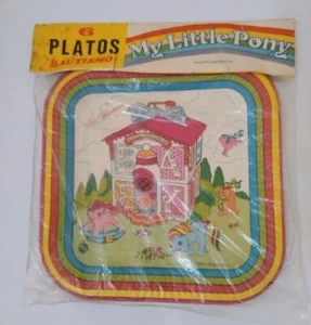 'VINTAGE MY LITTLE PONY PARTY CARDBOARD PLATES LOT HASBRO ARGENTINA 1985 - Picture 1 of 1