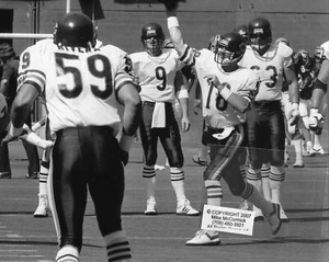 Mike Tomczak Photo Chicago Bears 1985 Super Bowl XX Champs B&W (c) #3 - Picture 1 of 1