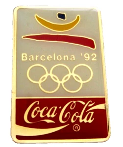 Vintage 1992 US Summer Olympics Barcelona Coca Cola Sponsored Pin - Picture 1 of 2