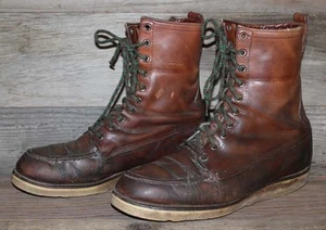 BOTAS DE COLECCIÓN RED WING IRLANDÉS SETTER CUERO MARRÓN TRABAJO VIBRAM CREPÉ SIN USAR, EN CAJA, PUNTERA talla 10 C - Imagen 1 de 7
