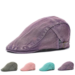 Men Duckbill Newsboy Flat Cap Gatsby Hat Golf Cabbie Beret Ivy Hat CS24431 - Picture 1 of 11