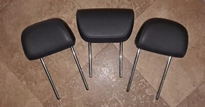 2013-2017 Audi Q5 Rear Seat Leather Head Rest Set of 3 Black - Picture 1 of 5