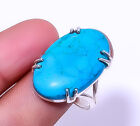Magnesite Turquoise Gemstone 925 Sterling Silver Solitaire Ring 11 R7919-336