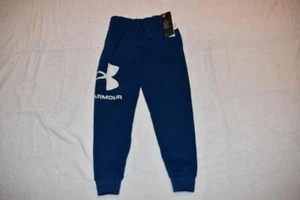Under Armour Boys' UA Rival Fleece Logo Joggers 1361608 581 Blue NWT - Picture 1 of 5