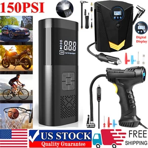 150PSI Air Compressor Car Tyre Inflator Bike Motorcycle Electric Pump Portable - Picture 1 of 43
