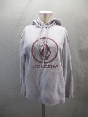 VOLCOM Size M Mens Gray Cotton Pocket Running Training Warm Athletic Hoodie 067 - Image 1 of 4
