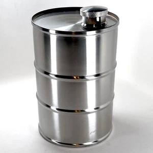 750ml Gasoline Petrol Drum Barrel Hip Flask stainless steel portable gift - Picture 1 of 1