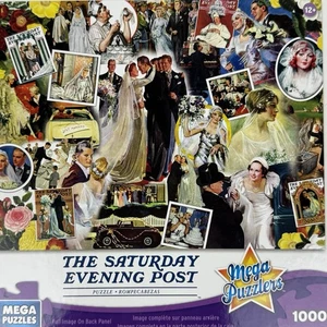 The Saturday Evening Post Norman Rockwell "Wedding" Mega Puzzlers Jigsaw 1000 pc - Picture 1 of 12