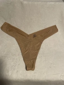 Skims brown logo print thong size 3X new without tag - Picture 1 of 2