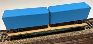 Tyco/Mantua HO Santa Fe ATSF 90806 50’ Piggyback Flat Car w/ 2 Custom Trailers - Picture 1 of 7