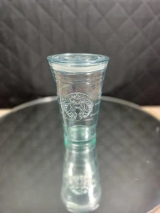Starbucks 16 oz VENTI RECYCLED GLASS Cold Cup Tumbler Made in Spain w/ LID - Picture 1 of 9